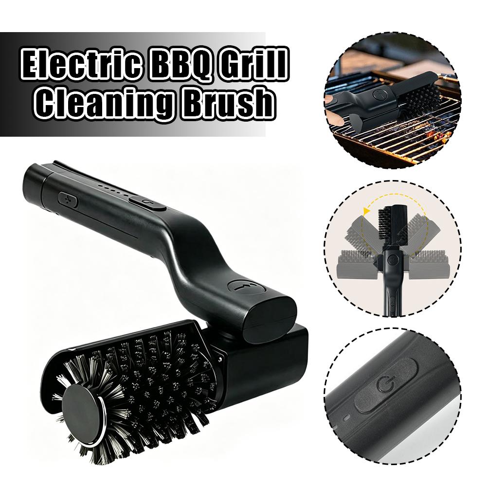 Outdoor Power Brush - Elektrische Grillreinigungsbürste Kabellos Wiederaufladbar Rotierender Bürstenkopf