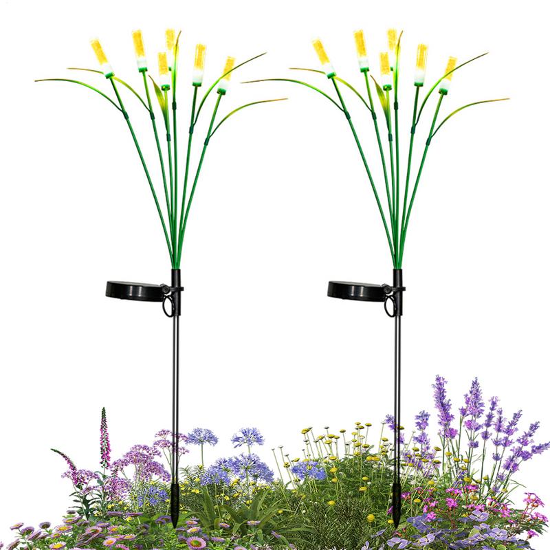 Outdoor Power Brush - Gartenleuchten, solarbetriebene dekorative Hofleuchten, 2er-Set, dekorative