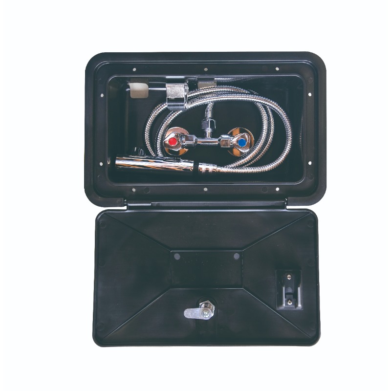 Outdoor Power 'Hose' - Wohnmobil-Camping-Set Outdoor-Duschbox mit Wasserhahn und Schlauch