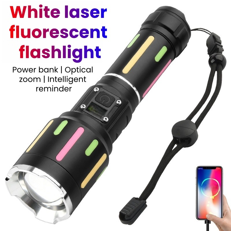 Outdoor Power Lights - Hochleistungs-Weißlicht-Taschenlampe Wiederaufladbare Zoombare Reichweitenstarke Fackel für