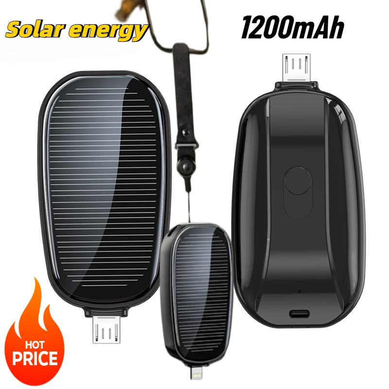 Outdoor Usb Power Outlet - 1200mAh Solar Mini Powerbank Schlüsselanhänger Tragbares