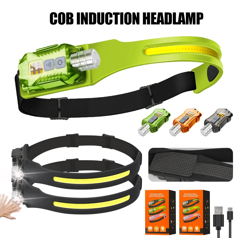 Outdoor Power Lights - Leistungsstarke LED-Stirnlampe, tragbare wiederaufladbare Kopf-Taschenlampe mit