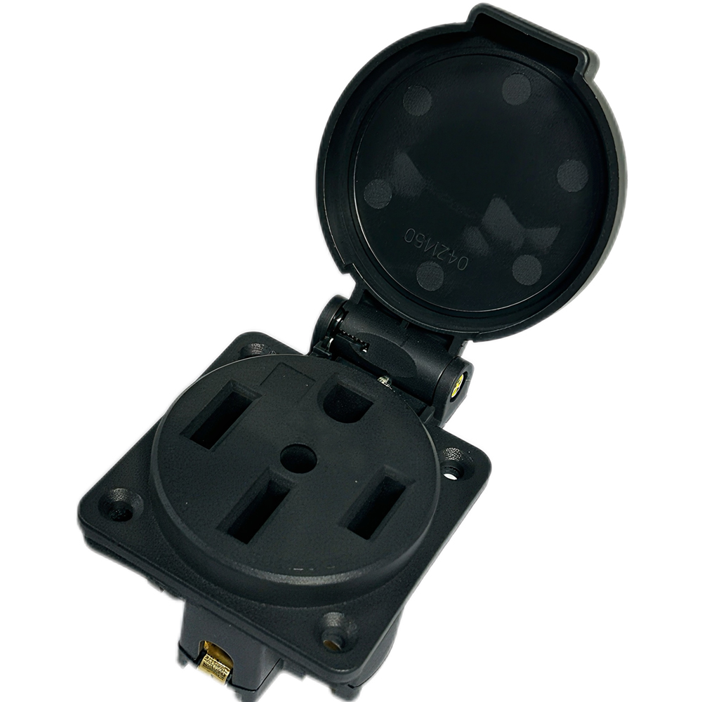 Outdoor Power Receptacle Box - Schwarze Wasserdichte 50 Ampere Generator RV