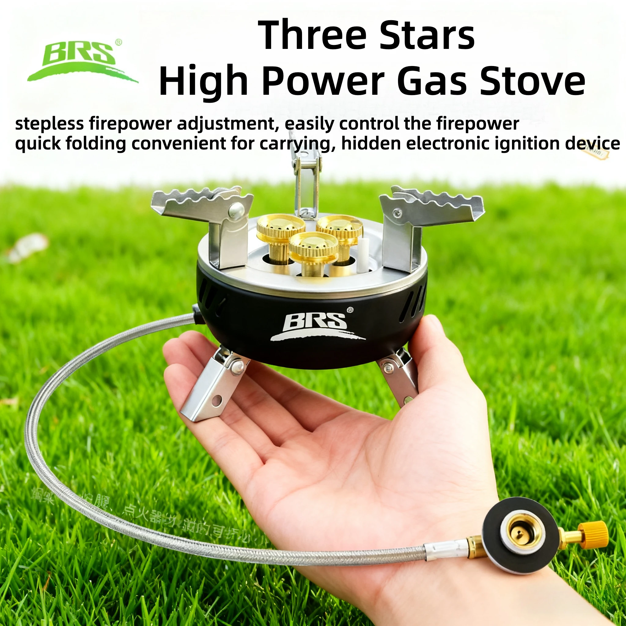 Outdoor Power 'Hose' - BRS 203-Core Camping-Gaskocher Hochleistungs-Tragbarer Touristenbrenner Outdoor
