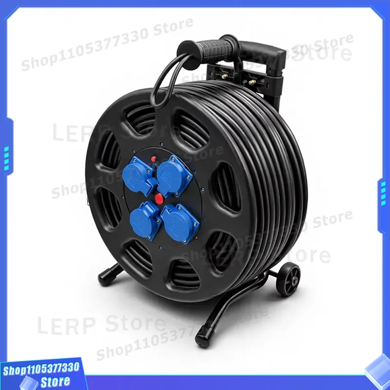 Quality Outdoor Power - 50m Hochleistungs-Verlängerungskabel 16A 250V EU-Stecker Tragbare