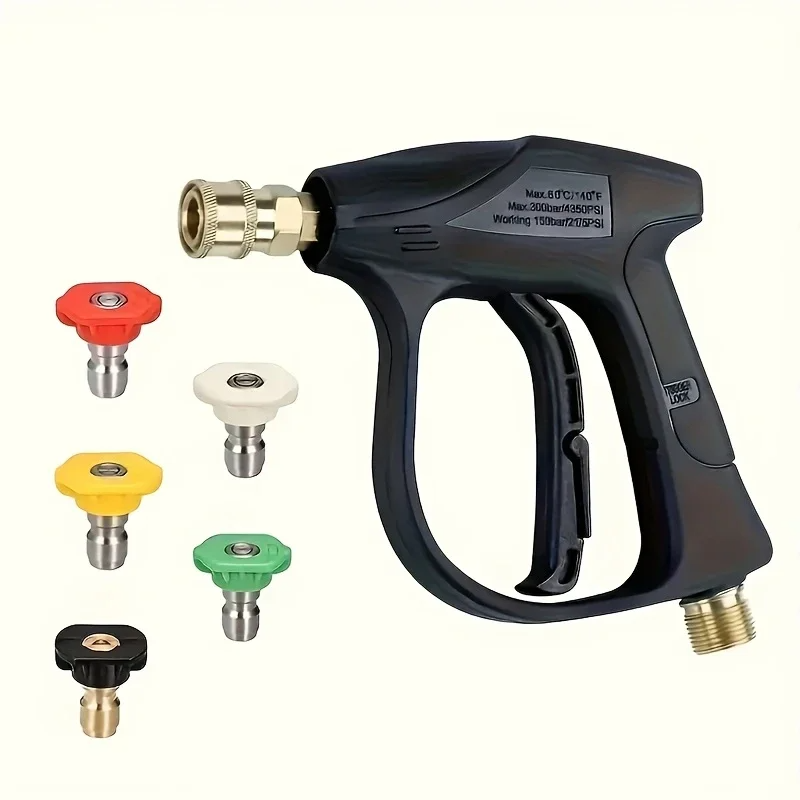 Outdoor Power 'Hose' - 3000PSI Hochdruck-Reinigungswasserpistole M22 14 Schlauchanschluss 1/4