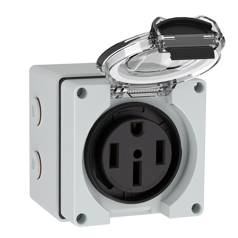Outdoor Power Receptacle Box - T21C 6X 50Amp Steckdosenbox, 125/250 Volt