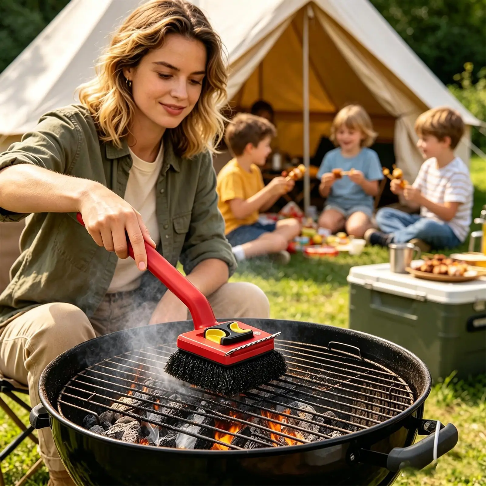 Elektrische Grillbürste mit la – Outdoor Power Brush Bewertung und Preis